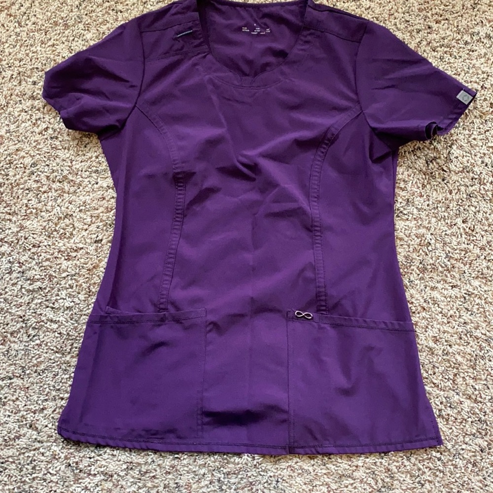 Purple Women's Medical Scrub Top - Classic V-Neck